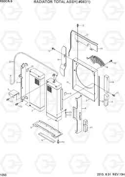 1050 RADIATOR TOTAL ASSY(-#0631) R80CR-9, Hyundai