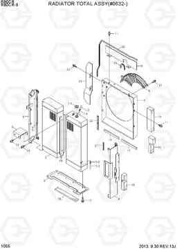 1055 RADIATOR TOTAL ASSY(#0632-) R80CR-9, Hyundai