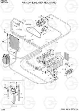 1100 AIRCON & HEATER MOUNTING R80CR-9, Hyundai