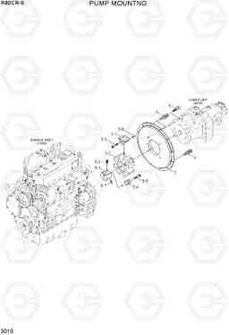 3010 PUMP MOUNTING R80CR-9, Hyundai