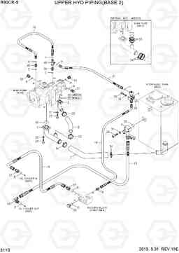 3110 UPPER HYD PIPING(BASE 2) R80CR-9, Hyundai