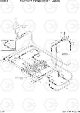 3230 PILOT HYD PIPING(BASE 1, -#1002) R80CR-9, Hyundai