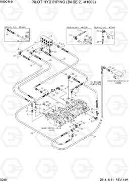 3240 PILOT HYD PIPING(BASE 2, -#1002) R80CR-9, Hyundai