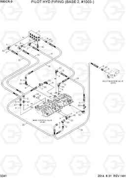 3241 PILOT HYD PIPING(BASE 2, #1003-) R80CR-9, Hyundai