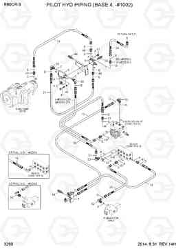 3260 PILOT HYD PIPING(BASE 4, -#1002) R80CR-9, Hyundai