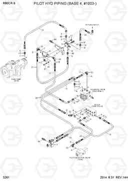 3261 PILOT HYD PIPING(BASE 4, #1003-) R80CR-9, Hyundai