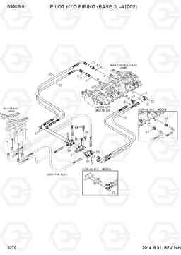 3270 PILOT HYD PIPING(BASE 5, -#1002) R80CR-9, Hyundai
