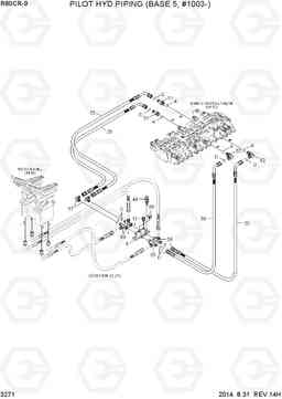 3271 PILOT HYD PIPING(BASE 5, #1003-) R80CR-9, Hyundai