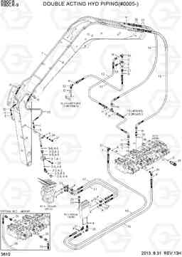 3610 DOUBLE ACTING PIPING KIT(#0005-) R80CR-9, Hyundai