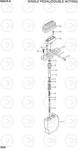 3630 SINGLE PEDAL(DOUBLE ACTING) R80CR-9, Hyundai