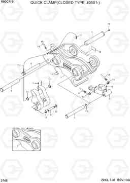 3745 QUICK CLAMP ASSY(CLOSED TYPE 2, #0501-) R80CR-9, Hyundai