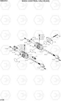 4130 MAIN CONTROL VALVE(4/4) R80CR-9, Hyundai