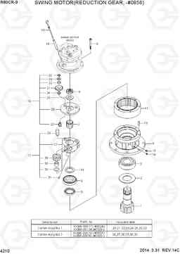 4210 SWING MOTOR(REDUCTION GEAR, -#0856) R80CR-9, Hyundai