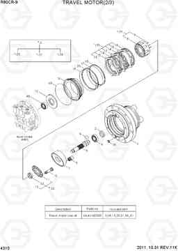 4310 TRAVEL MOTOR(2/3) R80CR-9, Hyundai