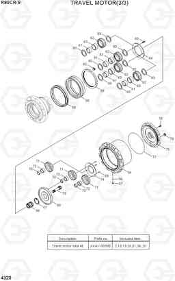 4320 TRAVEL MOTOR(3/3) R80CR-9, Hyundai