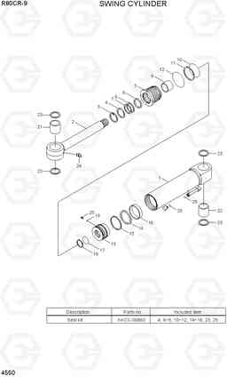 4550 SWING CYLINDER(TYPE 1) R80CR-9, Hyundai