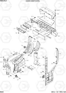 6040 CAB ASSY(3/5) R80CR-9, Hyundai