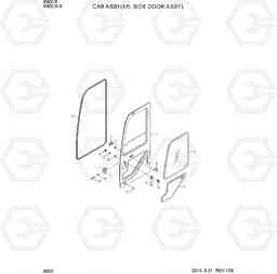 6050 CAB ASSY(4/5, SIDE DOOR ASSY) R80CR-9, Hyundai