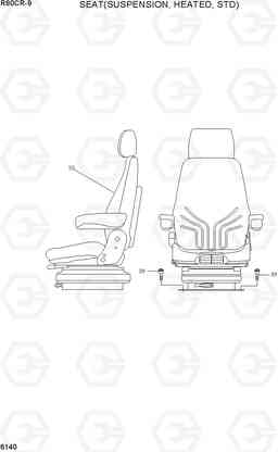 6140 SEAT(SUSPENSION, HEATED, STD) R80CR-9, Hyundai