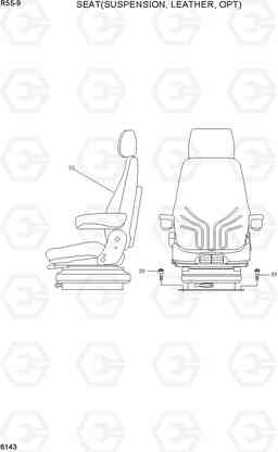 6143 SEAT(SUSPENSION, LEATHER, OPT) R80CR-9, Hyundai