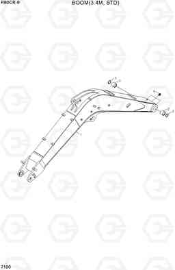 7100 BOOM(3.4M, STD) R80CR-9, Hyundai