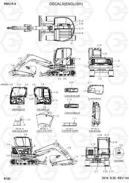 8100 DECALS(ENGLISH) R80CR-9, Hyundai