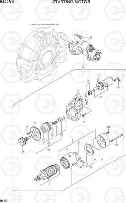 9150 STARTING MOTOR R80CR-9, Hyundai