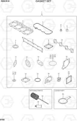 9180 GASKET SET R80CR-9, Hyundai