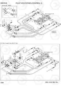 3220 PILOT HYD PIPING(CONTROL 3) R80CR-9A, Hyundai