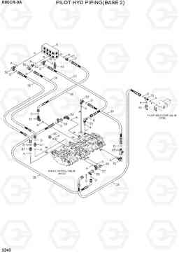 3240 PILOT HYD PIPING(BASE 2) R80CR-9A, Hyundai