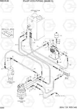 3250 PILOT HYD PIPING(BASE 3) R80CR-9A, Hyundai