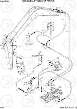 3600 DOUBLE ACTING PIPING KIT R80CR-9A, Hyundai