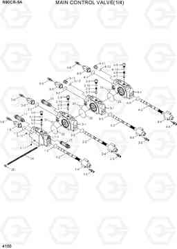 4100 MAIN CONTROL VALVE(1/4) R80CR-9A, Hyundai