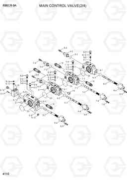 4110 MAIN CONTROL VALVE(2/4) R80CR-9A, Hyundai