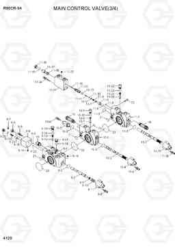 4120 MAIN CONTROL VALVE(3/4) R80CR-9A, Hyundai