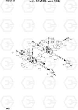 4130 MAIN CONTROL VALVE(4/4) R80CR-9A, Hyundai