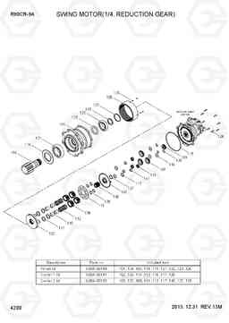 4200 SWING MOTOR(1/4, REDUCTION GEAR) R80CR-9A, Hyundai