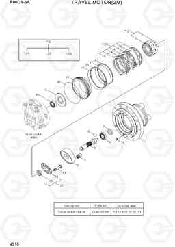 4310 TRAVEL MOTOR(2/3) R80CR-9A, Hyundai