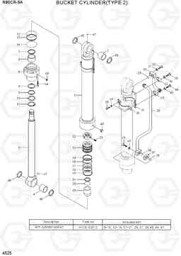 4525 BUCKET CYLINDER(TYPE 2) R80CR-9A, Hyundai