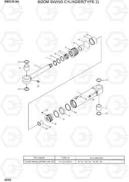 4555 BOOM SWING CYLINDER(TYPE 2) R80CR-9A, Hyundai