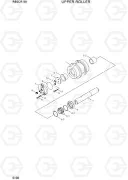 5100 UPPER ROLLER R80CR-9A, Hyundai