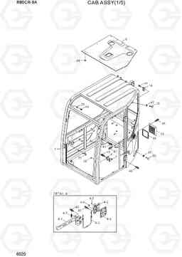 6020 CAB ASSY(1/5) R80CR-9A, Hyundai