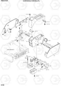 6100 CONSOLE BOX(LH) R80CR-9A, Hyundai