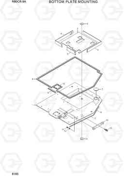 6160 BOTTOM PLATE MOUNTING R80CR-9A, Hyundai