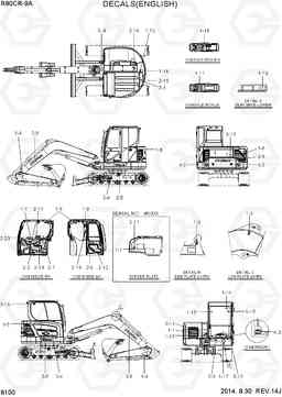 8100 DECALS(ENGLISH) R80CR-9A, Hyundai