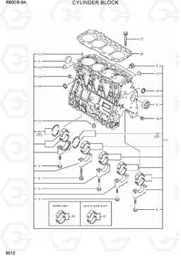 9010 CYLINDER BLOCK R80CR-9A, Hyundai