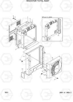 1031 RADIATOR TOTAL ASSY R95W-3, Hyundai