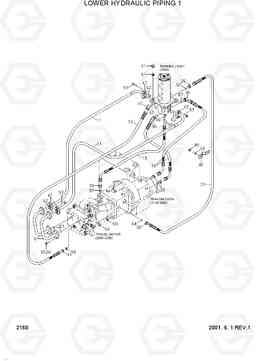 2160 LOWER HYDRAULIC PIPING 1 R95W-3, Hyundai