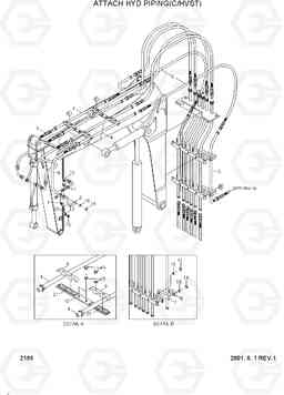 2185 ATTACH HYD PIPING(C/HVST) R95W-3, Hyundai