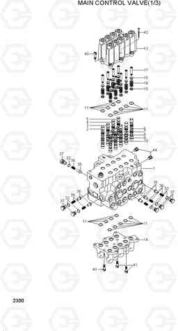 2300 MAIN CONTROL VALVE(1/3) R95W-3, Hyundai